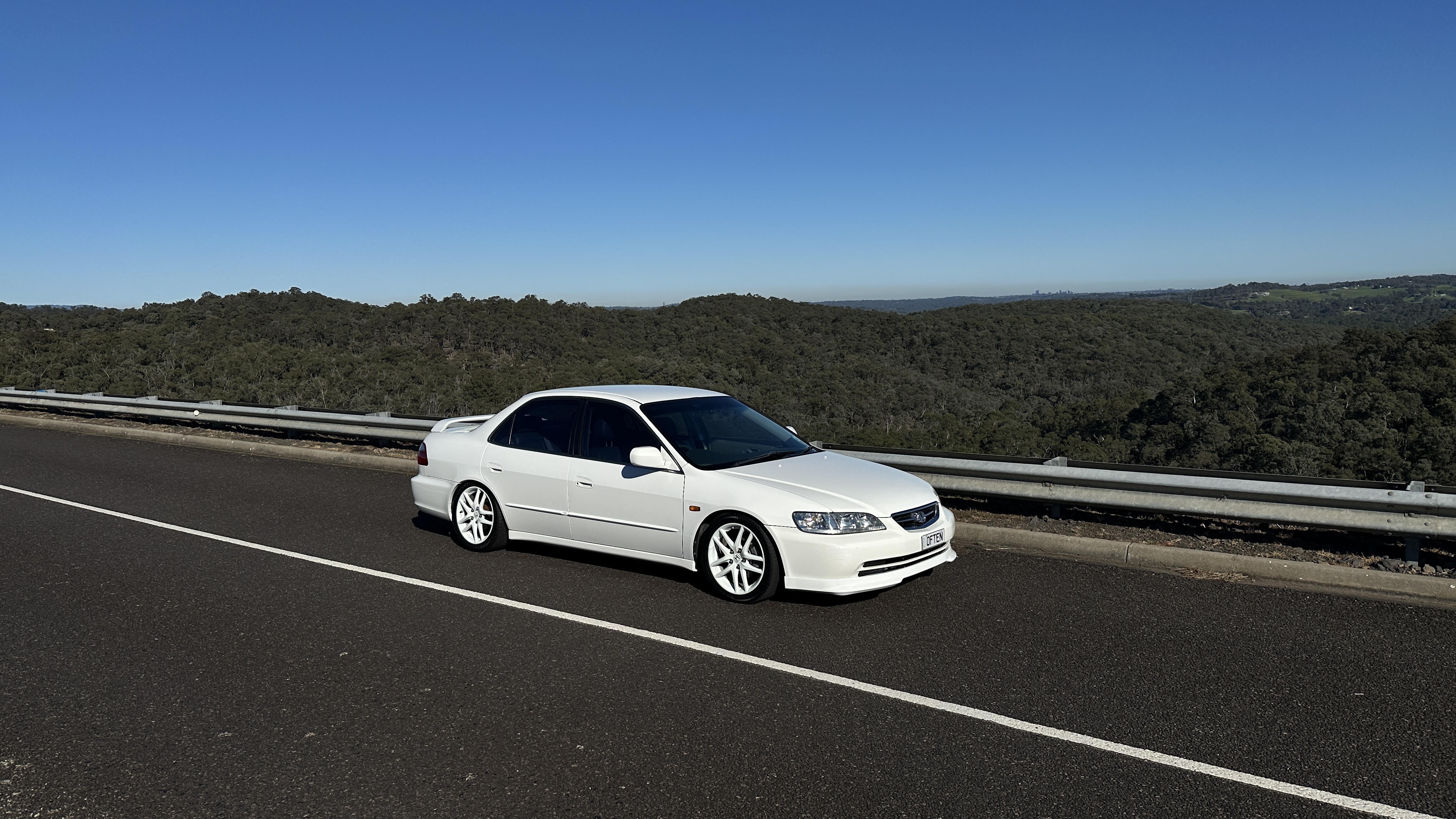 A white Honda Accord freshly detailed by Often Detailing